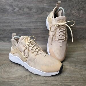 Nike Air Huarache Run Ultra Sneakers Womens 8.5 Beige Running Athleisure 819151‎